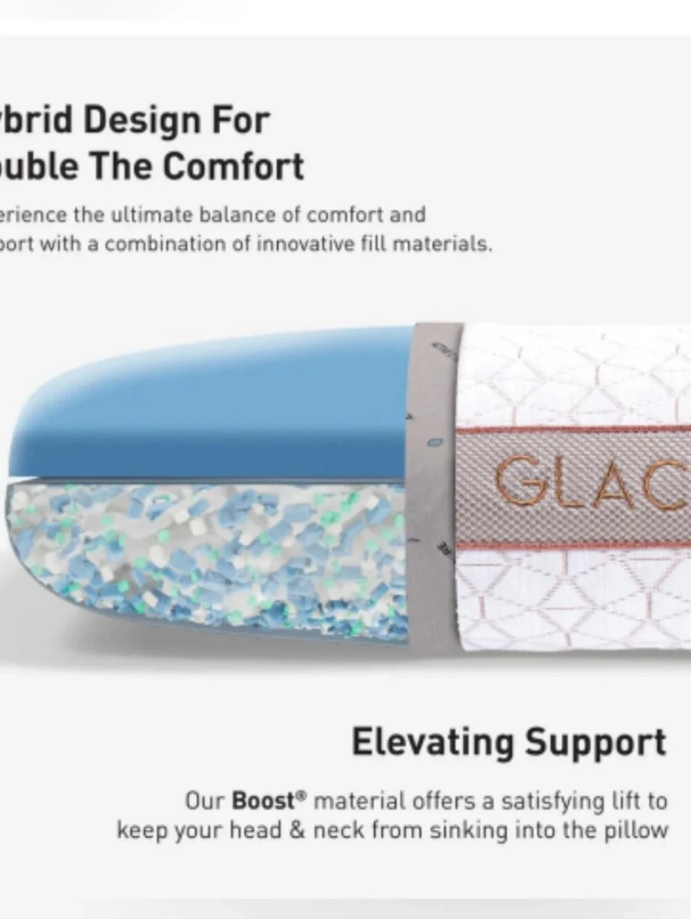 BEDGEAR Glacier 1.0 Ver-Tex Performance Pillow